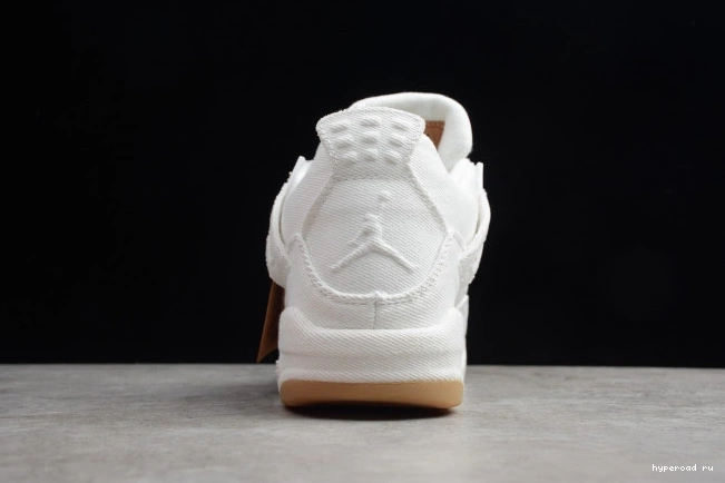 Jordan x 4 AO2571-100 Air 'White' Levi's 0826